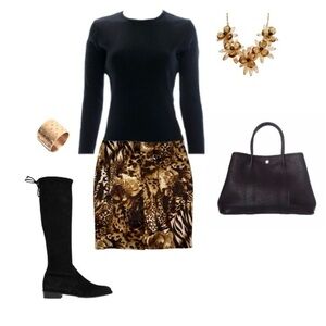 Cache Animal Floral Print Multicolor Tiered Mini Pencil Skirt Size 6